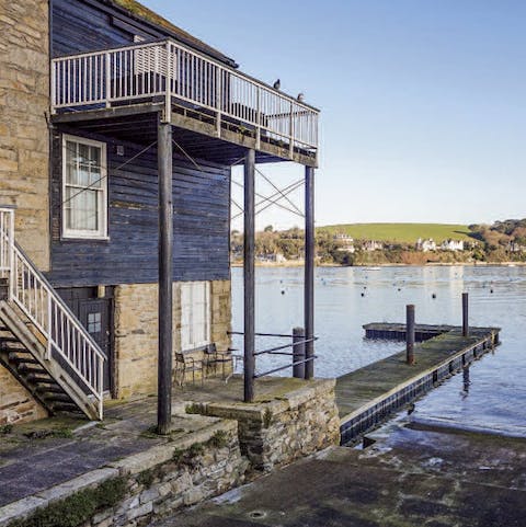 Set sail from the home's private slipway and pontoon