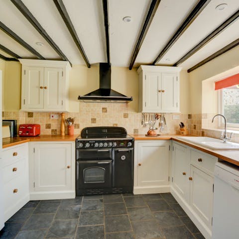 Whip up a home-cooked meal in the country kitchen