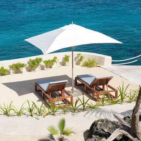 Make the most of the private coastline for ultimate relaxation