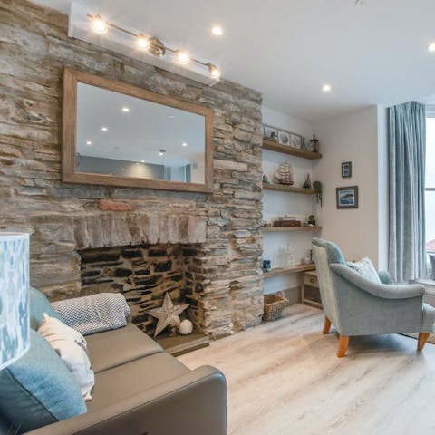 Sink into the sofa with a cup of tea after an invigorating day by the coast