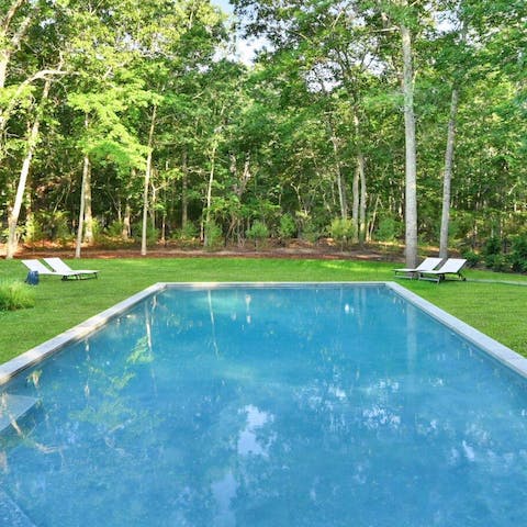 Cool off with an afternoon swim in the ample pool