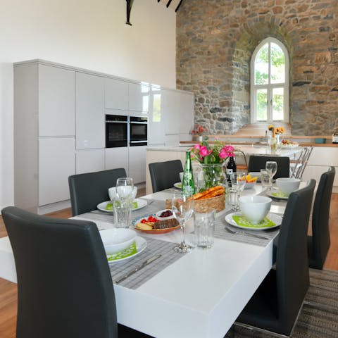 Serve up an indulgent home cooked dinner at the dining area