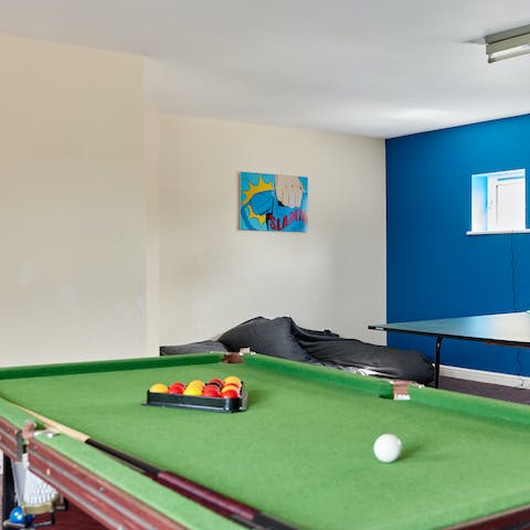 Enjoy family fun and friendly competition in the games room