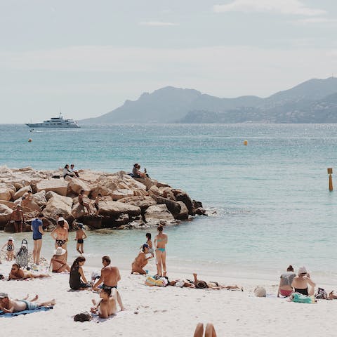 Take a short drive to the beaches of the French Riviera