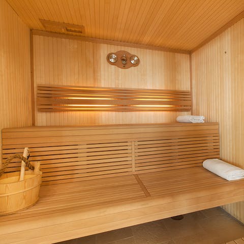 Work up a sweat by doing nothing at all in the sauna