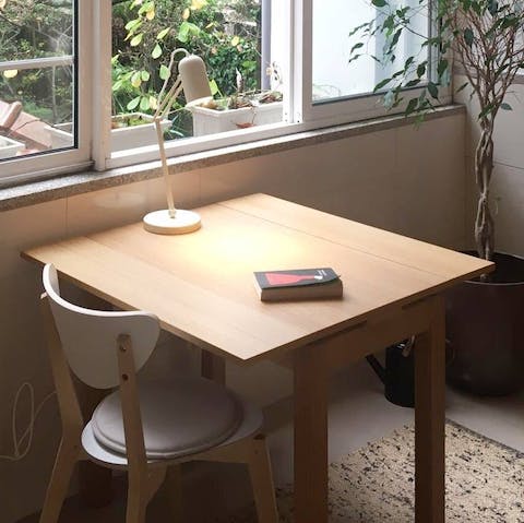 Send those emails that can't wait at the bright work space