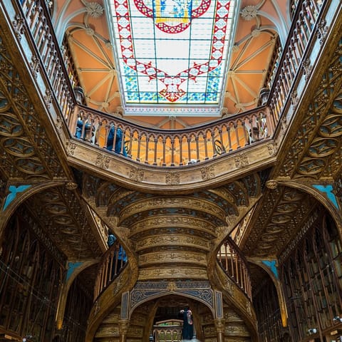 Expand your book collection at the beautiful Livraria Lello, only a ten-minute walk away