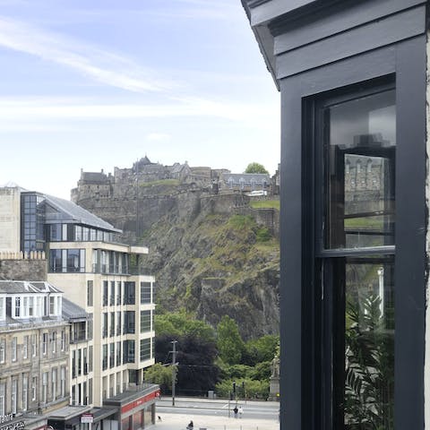 Take in views over Edinburgh Castle in the distance 
