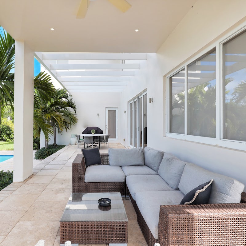 Lounge around on the patio to seek some shade