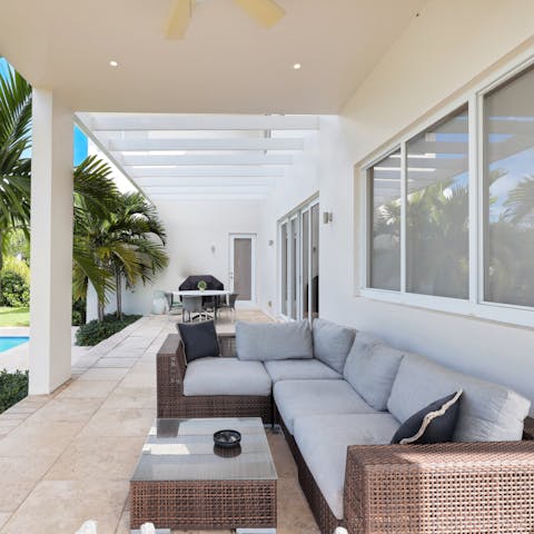 Lounge around on the patio to seek some shade