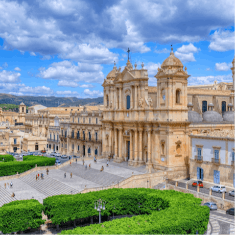 Explore the stunning baroque charms of nearby Noto 