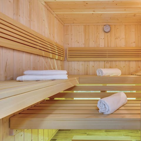 Sweat out your stresses in the sauna