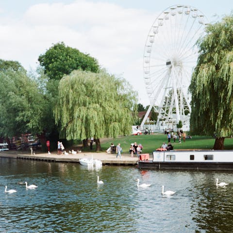 Take a day trip to Stratford-upon-Avon and walk in Shakespeare's shoes – it's twenty minutes by car