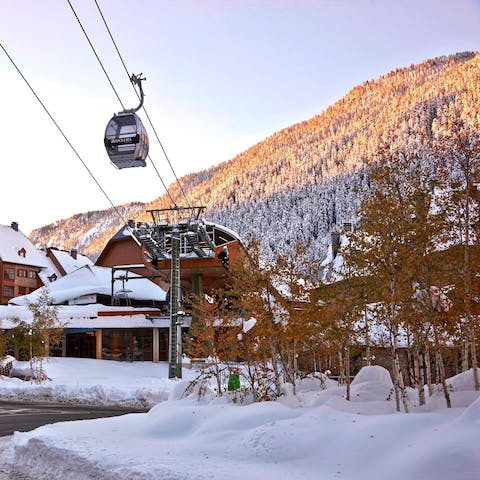 Enjoy direct access to the slopes from your door