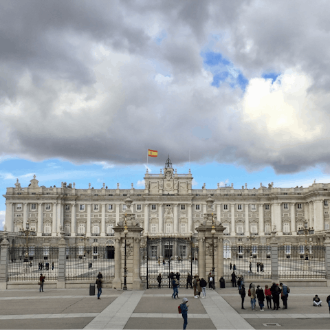 Visit the Royal Palace of Madrid, just under thirty minutes away by Metro