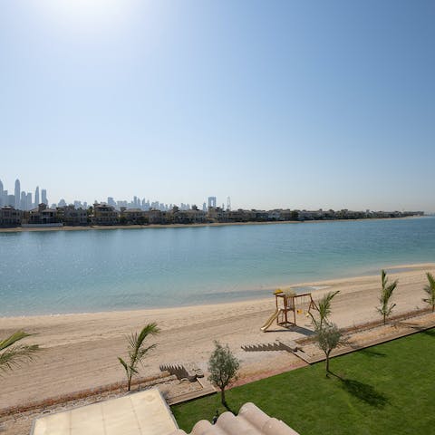 Make the most of your own private stretch of beach and cool off with a dip in the sea