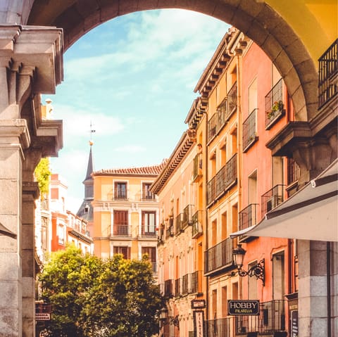 Begin your stay with a leisurely walk to Plaza Mayor