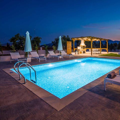 Cool off with a late-night dip in the private pool