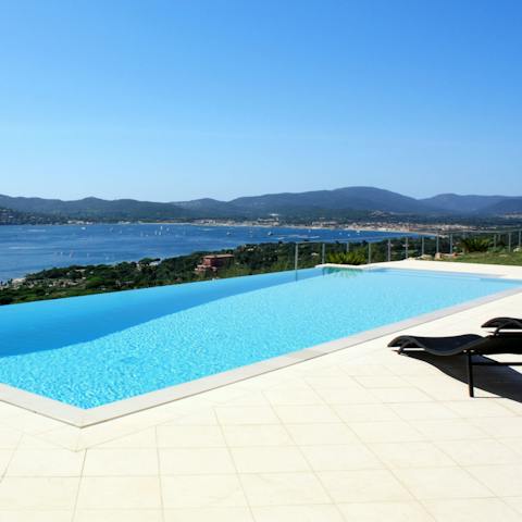 Take in the Mediterranean Sea vistas from the pool