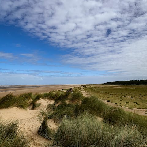 Make the most of the proximity to Norfolk's glorious coastline, including Holkham only an hour away in the car