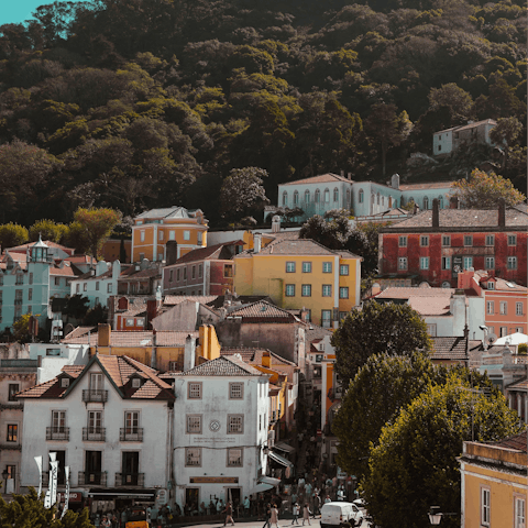 Take the short stroll into the majestic hilltop town of Sintra 