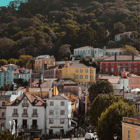 Take the short stroll into the majestic hilltop town of Sintra