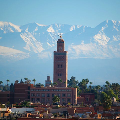 Explore the bustling city of Marrakesh for a mix of culture and adventure