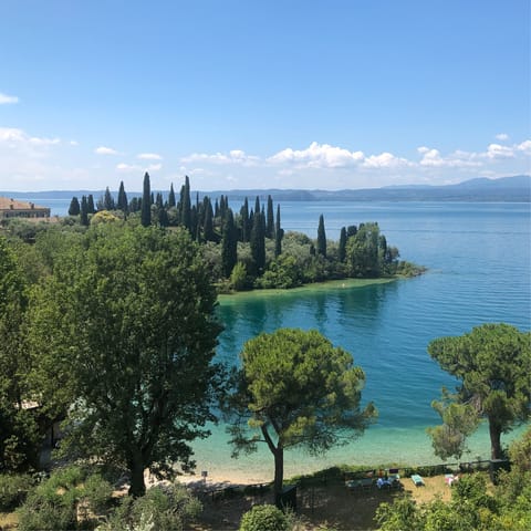 Stay just a two-minute walk from the water's edge of Lake Garda