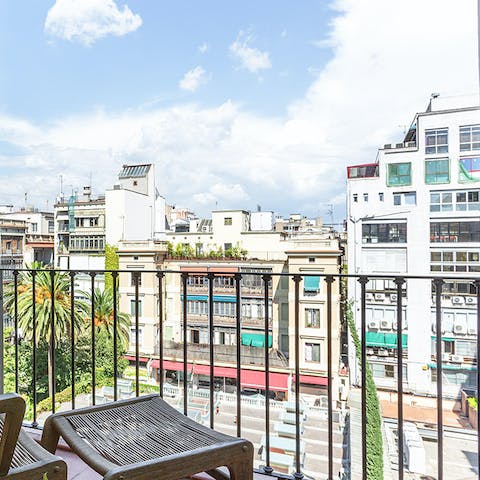 Enjoy the gorgeous view from your balcony, sipping on coffee before taking the city on