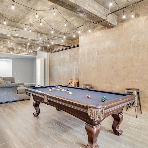 Unleash your competitive side at the pool table, or outside on the bocce ball court