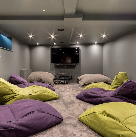 Chill out on a bean bag for a movie night