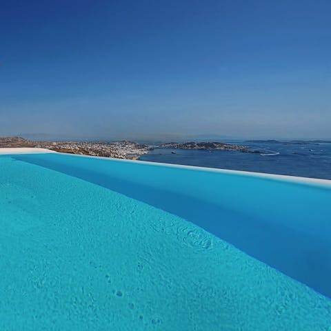 Swim out to the edge of the infinity pool and admire the ocean views