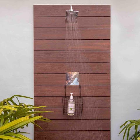 Cool off with the outdoor shower