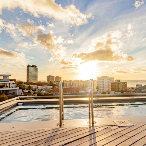 Soak up the sunshine from the rooftop swimming pool