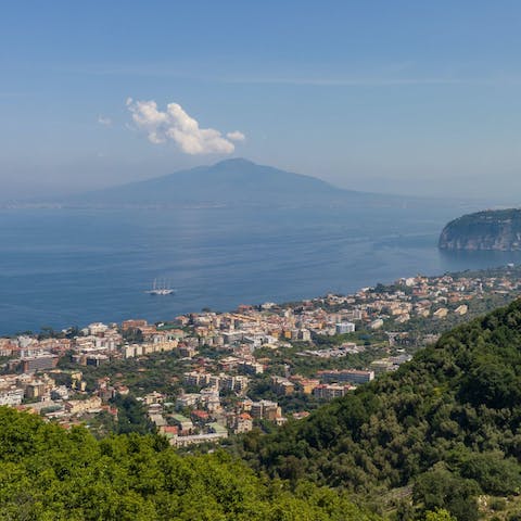 Admire the vistas over the Mediterranean Sea