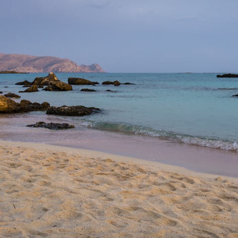 Stay just footsteps from one of Crete's picture-perfect beaches  – Almyrida Beach is 100 metres away