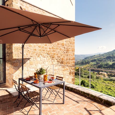 Sip Italian wine on the terrace