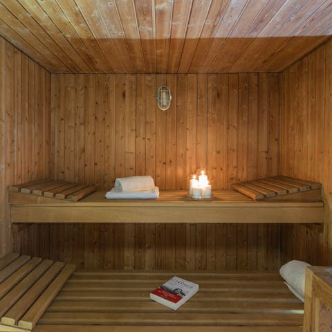 Unwind in the at-home sauna, after a day of discovering the sights of Florence