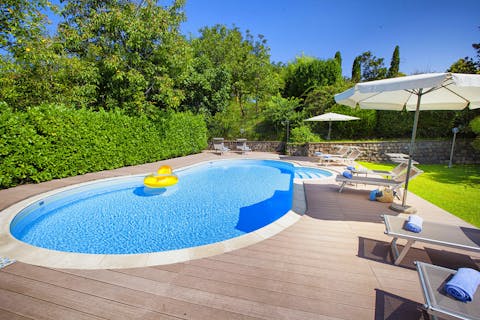Sink into the refreshing waters of the private pool for some respite from the Italian heat