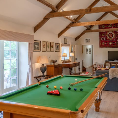 Gather for light hearted family fun in the games room