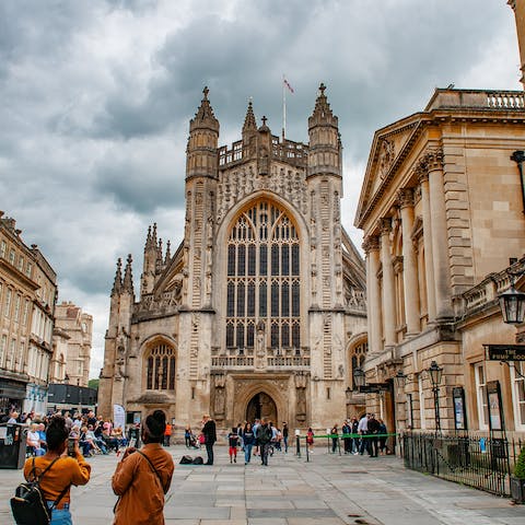 Take a wander to visit Bath Abbey – it's just ten minutes away on foot