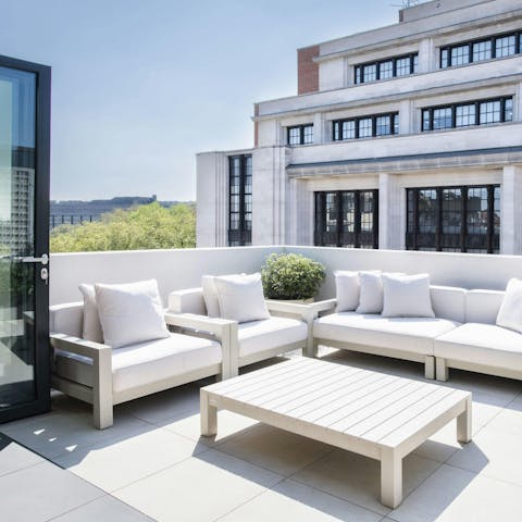 Enjoy the magic of city living on the private terrace