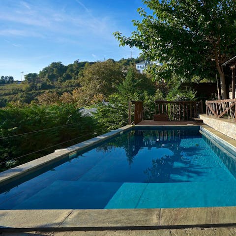 Beat the heat in the private pool