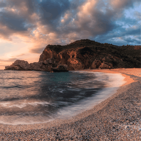 Discover the unspoilt coastlines of Pelion, the beach is just a half-an-hour drive away