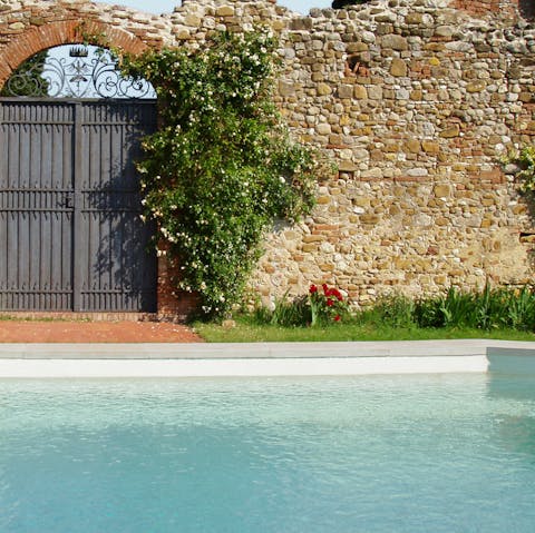 Take a dip in the pool surrounded by the historic gardens 
