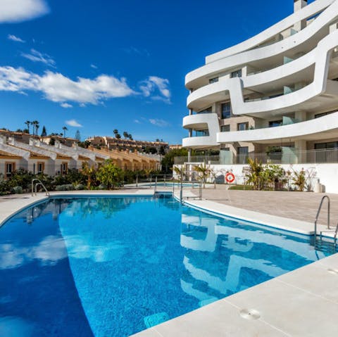 Cool off with a dip in the communal pool