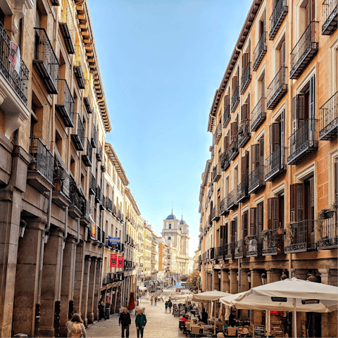 Take a short stroll down to Madrid's famous Plaza Mayor