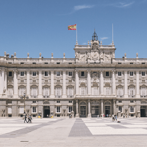 Visit the prestigious Madrid Palace, just a few minutes away on foot