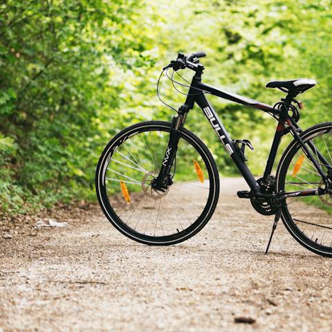 Hire out bikes in the village – there’s trails aplenty close by