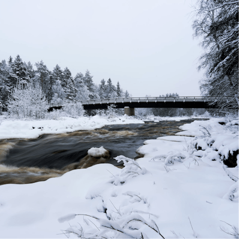 Stay in Northern Finland, a twenty-minute drive from the city of Oulu